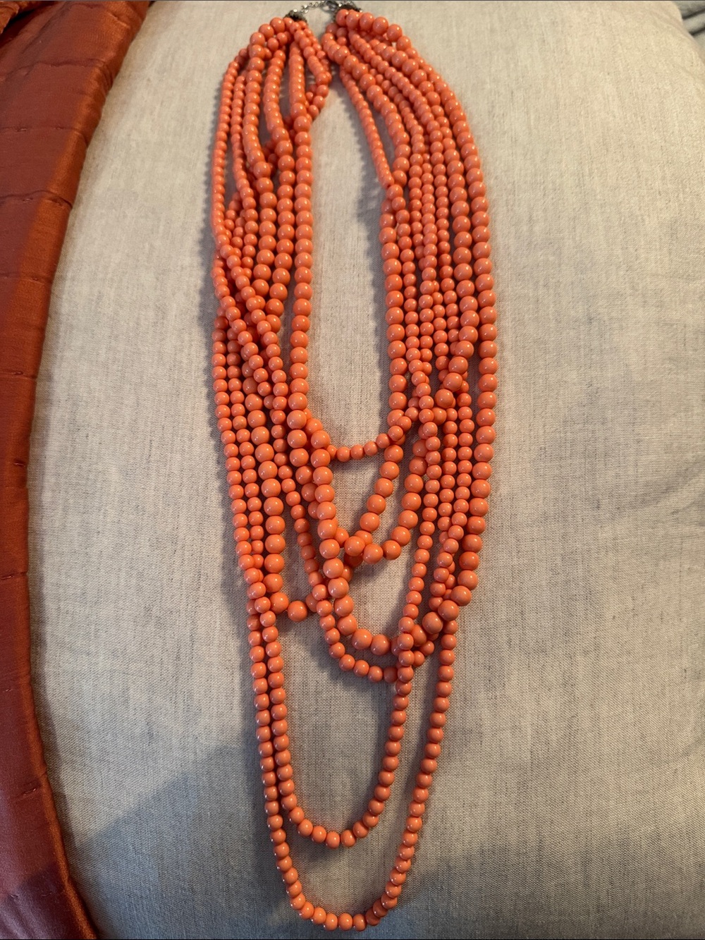Multi-Strand Coral Bead Necklace - Women Jewelry